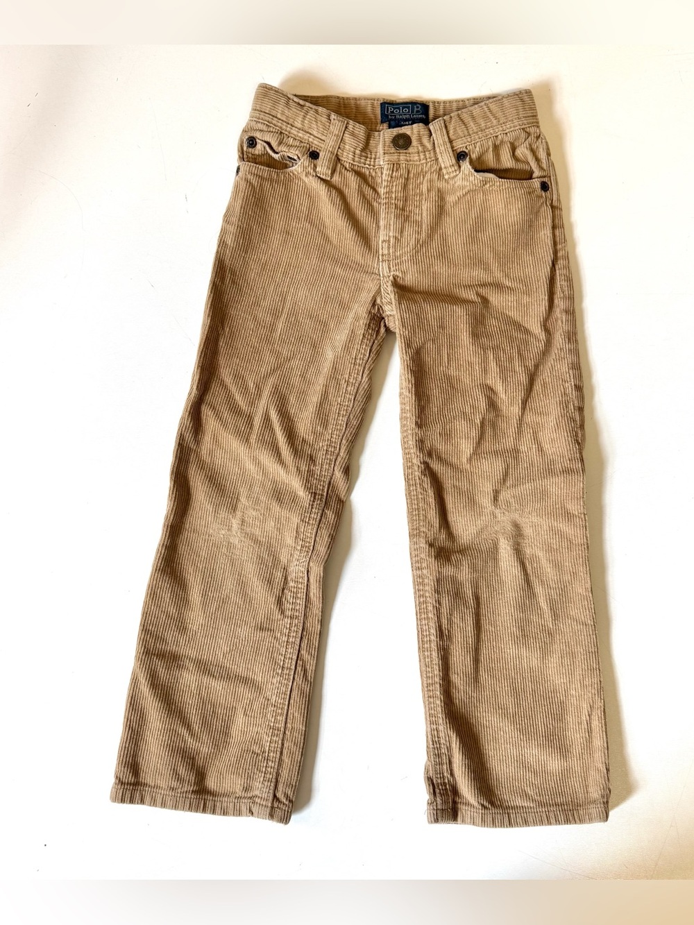 Toddler Boys Light Brown Polo Ralph Lauren Adjustable Corduroy Pants Size 4T